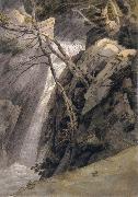 Francis Towne Waterfall near Ambleside USA oil painting artist